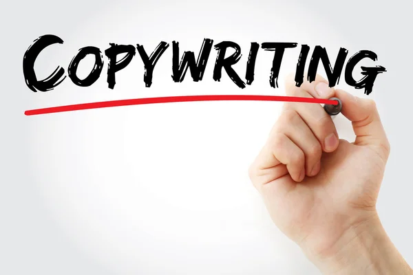 Hand writing Copywriting with marker — Stock Photo, Image