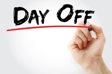 El gün kapalı marker ile yazma