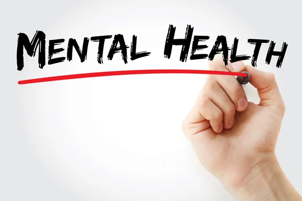 Hand writing Mental Health with marker — Stock Photo, Image