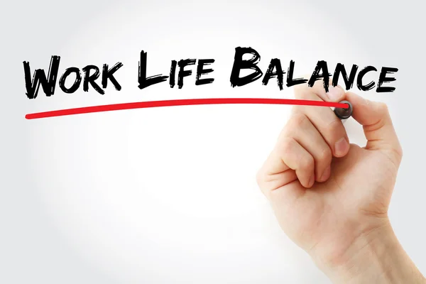 Hand schrijven Work Life Balance — Stockfoto