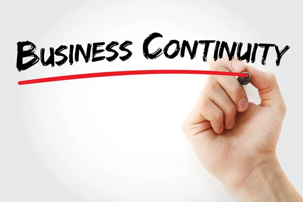 Hand writing Business Continuity — Stock Photo, Image