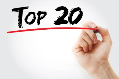 Top 20 marker ile yazma el