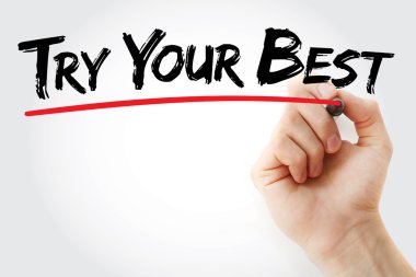 El deneyin Your Best marker ile yazma