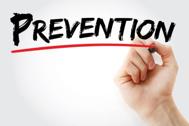 Hand writing Prevention with marker clipart