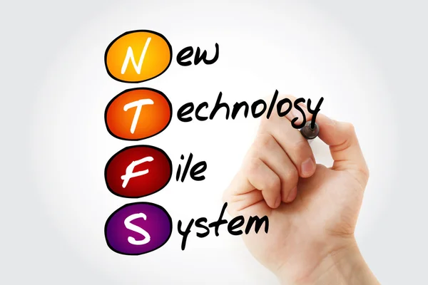 Sistem Berkas Teknologi Baru NTFS — Stok Foto