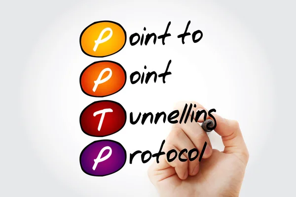 Protocollo PPTP Point to Point Tunnelling — Foto Stock