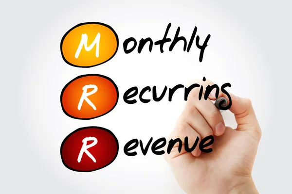 MRR - Monthly Recurring Revenue — Stock Photo, Image