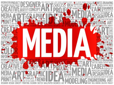 Medya bulut, yaratıcı iş kavramı kelime