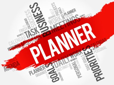 Planlayıcısı kelime bulut iş kavramı