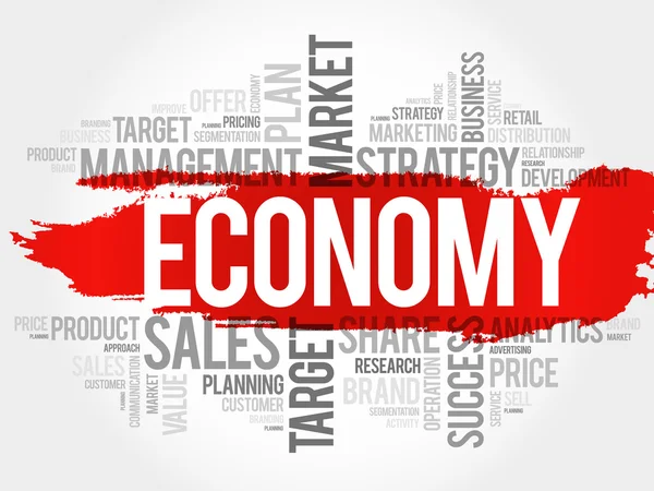 Economie word cloud — Stockvector