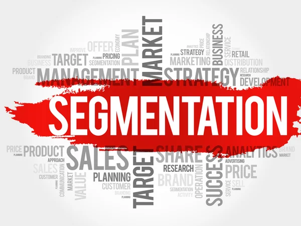 Segmentation word cloud — Stock Vector