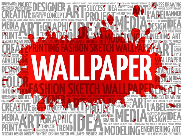 Nube de palabras WALLPAPER — Vector de stock