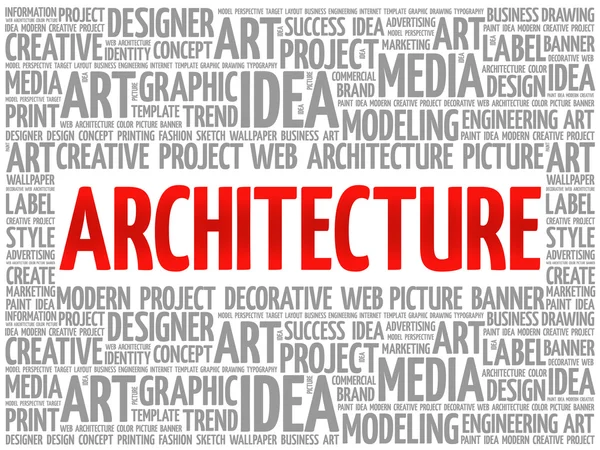 Arquitetura nuvem de palavras —  Vetores de Stock