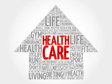 Sağlık arrrow kelime bulutu