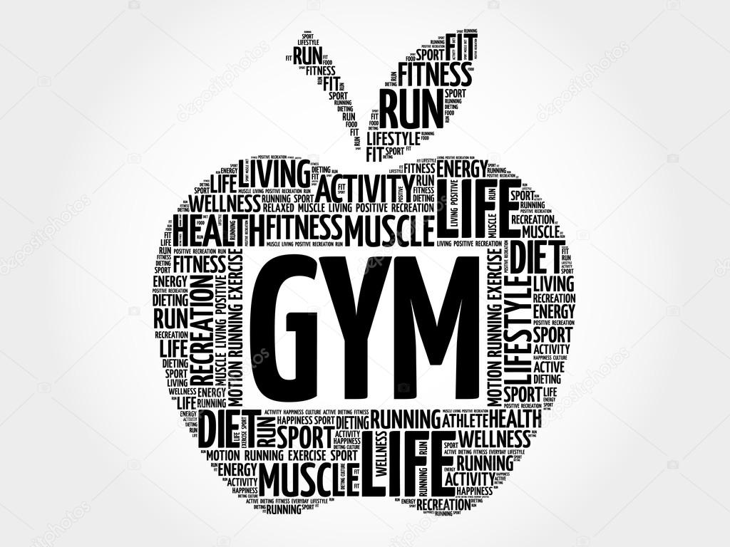 GYM apple word cloud Stock Vector by ©dizanna 116965618