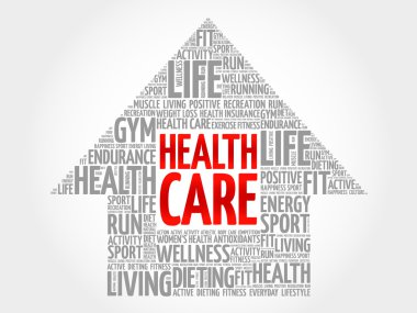 Sağlık arrrow kelime bulutu