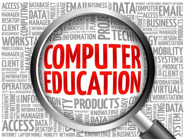 Computadora Educación palabra nube —  Fotos de Stock