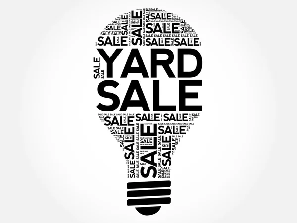Yard Sale lamp word cloud — Stockvector