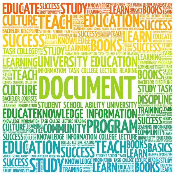 Document word cloud — Stockvector