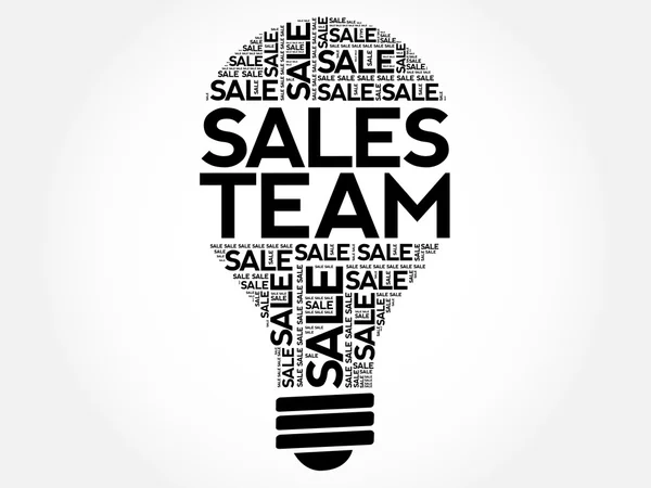 Sales Team bulb word cloud — Stock Vector