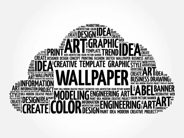 Wallpaper word cloud — Stockvector