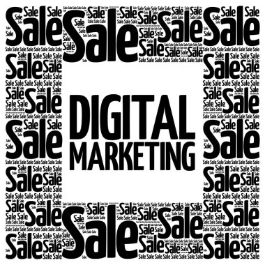 Dijital pazarlama kelime bulutu