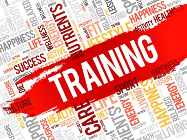 Eğitim kelime bulutu, fitness, spor