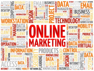 Online Pazarlama kelime bulutu