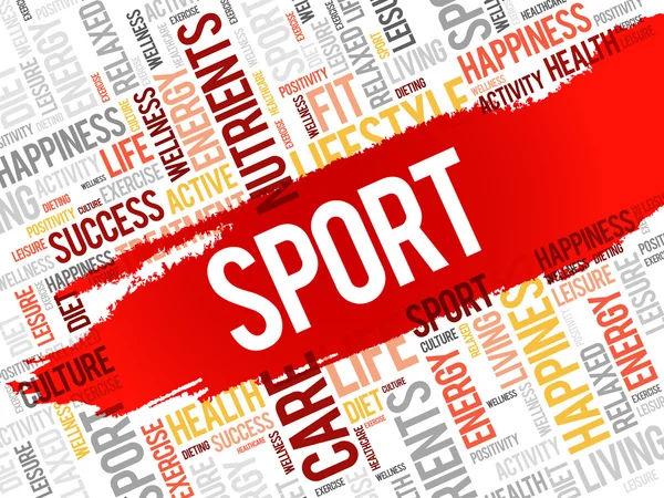 Sport word cloud achtergrond — Stockvector