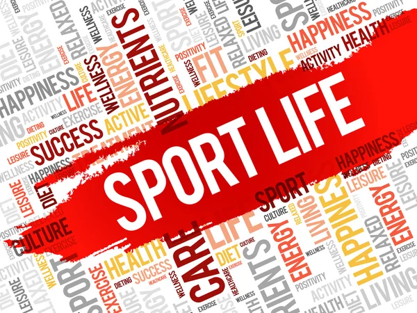 Sport Life word cloud — Stock Vector