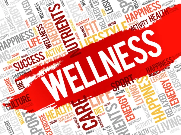 Wellness word cloud, fitness, sport — Stock vektor