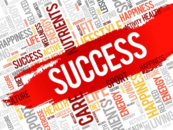 SUCCESS சொல் மேகம், உடற்பயிற்சி, விளையாட்டு — ஸ்டாக் வெக்டார்