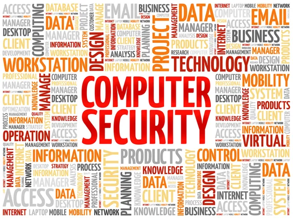 Computer Security word cloud — Stock vektor