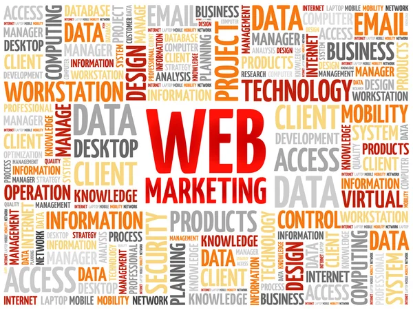 Web Marketing Word Cloud — Stockvektor