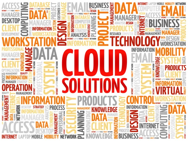 Cloud Solutions word cloud — Stock Vector