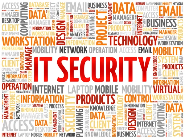 Het Security word cloud — Stockvector