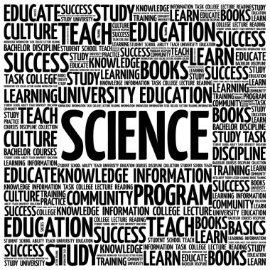 Bilim kelime bulutu