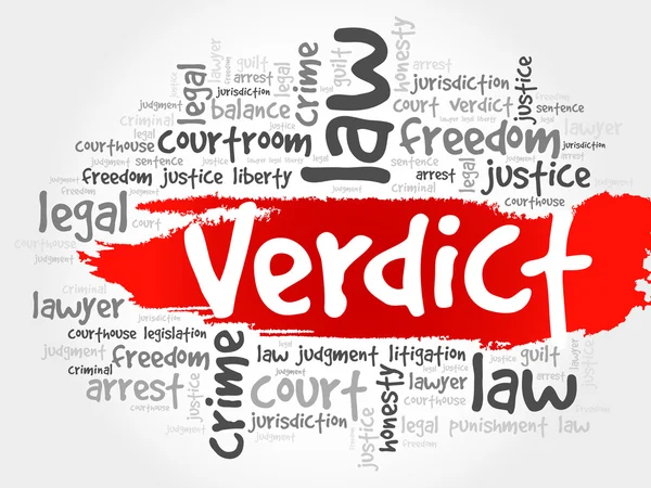 Verdict word cloud — Stock Vector