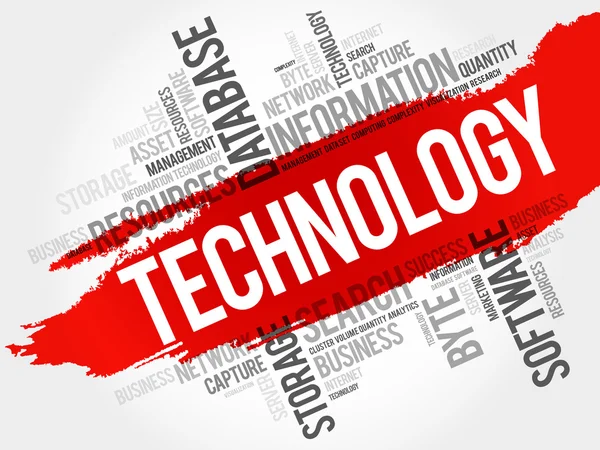 Technologie word cloud — Stockvector