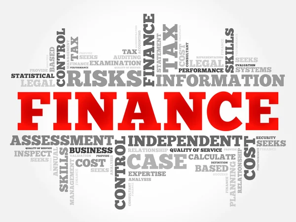 Financiën word cloud — Stockvector