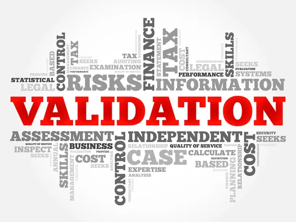 VALIDATION mot nuage — Image vectorielle