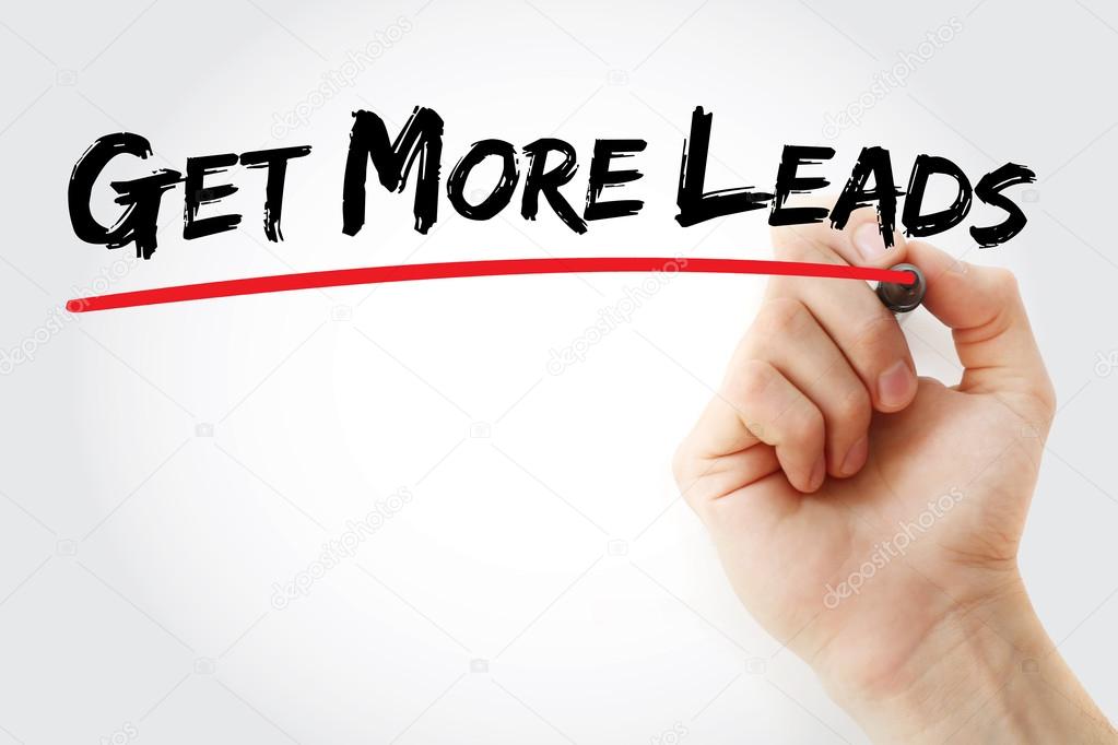 Hand writing Get More Leads with marker
