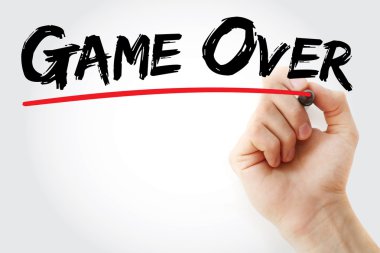 Game Over marker ile yazma el