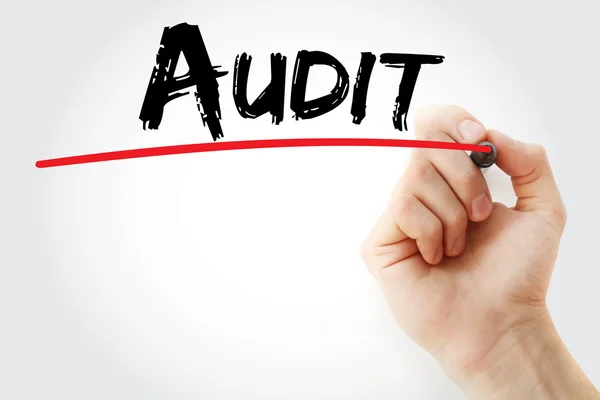 Hand writing Audit with marker — Stock Photo, Image