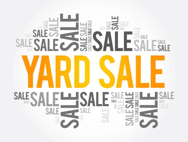 Yard Sale Woorden Cloud Business Concept Achtergrond — Stockvector