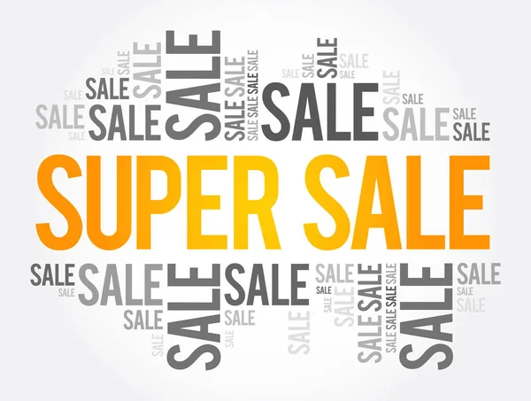 Super Sale Words Cloud Üzleti Koncepció Háttér — Stock Vector