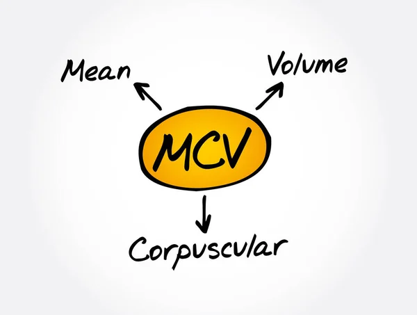 Mcv 平均验尸量首字母缩写 医学概念背景 — 图库矢量图片