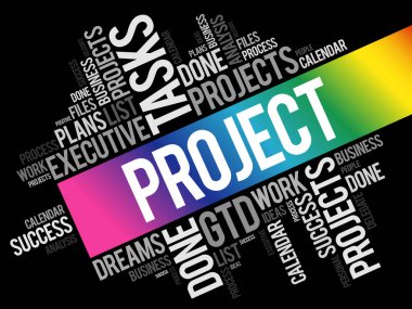 PROJECT kelimesi bulut kolajı, iş konsepti geçmişi