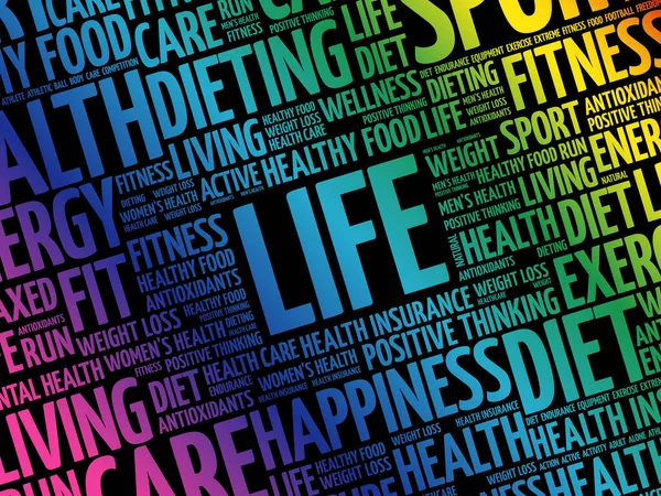 Hayat Sözcüğü Arka Plan Sağlık Kavramı — Stok Vektör