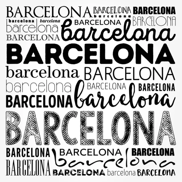 Barselona duvar kağıdı kelime bulutu, seyahat kavramı geçmişi